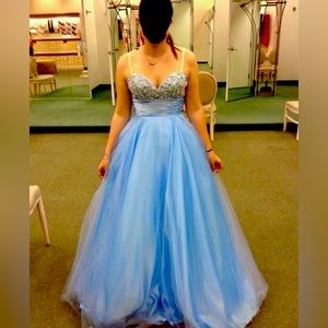 Beautifully Blue ball gown by Glamour Terani Couture.